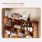 COZONY Étagère 10 cubes à 3 niveaux avec 5 pieds en fer, étagère de rangement ouverte autoportante en bois pour la maison, le bureau, le salon, la chambre