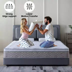 Matelas hybride Okak Modern 12 pouces certifié CertiPUR-US avec mousse à mémoire de forme pour un sommeil confortable, matelas à sensation moyenne