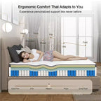 Matelas hybride à ressorts intérieurs Okak Modern 10/12 pouces avec soulagement de la pression pour un sommeil confortable, matelas de lit à fermeté moyenne dans une boîte