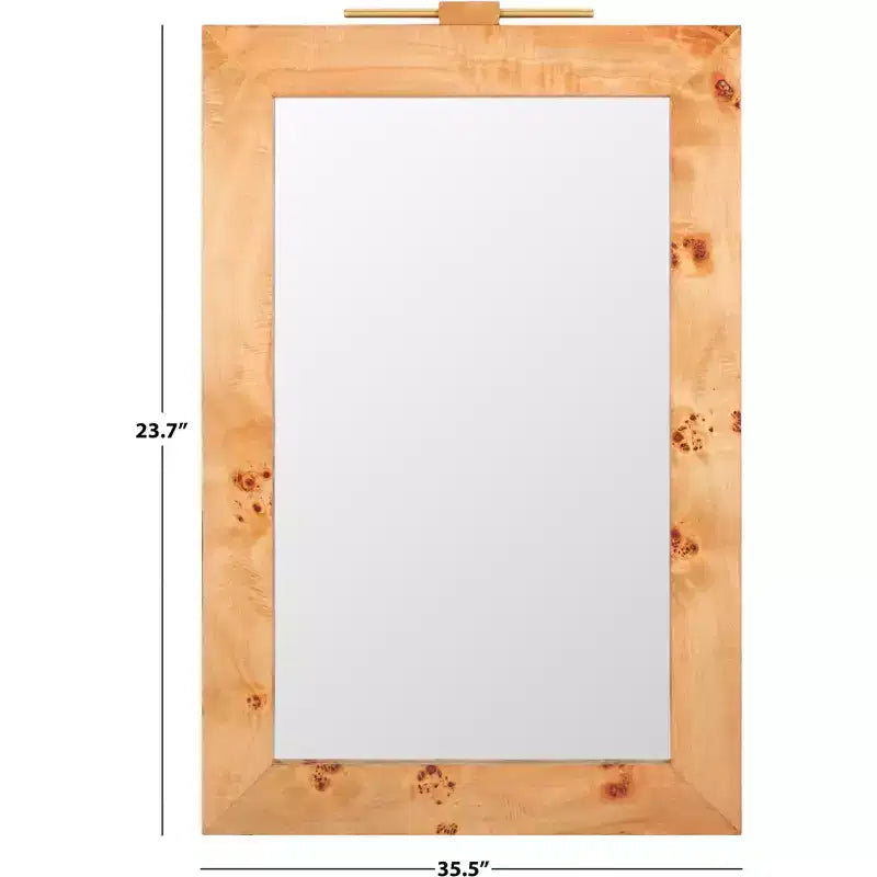 Miroir Anthea - 23,7 x 35,55 - MRR9015 - Naturel/Chêne clair - Safavieh
