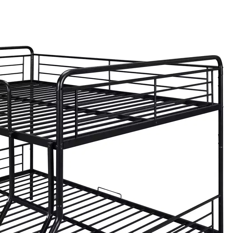 Lits superposés en métal Full XL sur Queen avec 2 tiroirs, cadre de lit superposé robuste pour enfants, adolescents et adultes