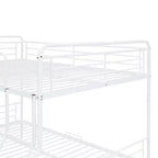 Lits superposés en métal Full XL sur Queen avec 2 tiroirs, cadre de lit superposé robuste pour enfants, adolescents et adultes