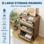 Commode à 5 tiroirs pour chambre à coucher, commode en rotin et bois avec poignées dorées, commode de 114 cm de hauteur, meuble de rangement pour couloir