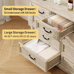 Commode Dyonery Farmhouse, commode à 9 tiroirs avec plateau en bois, organiseur de rangement de 132 cm de large pour chambre, salon, entrée
