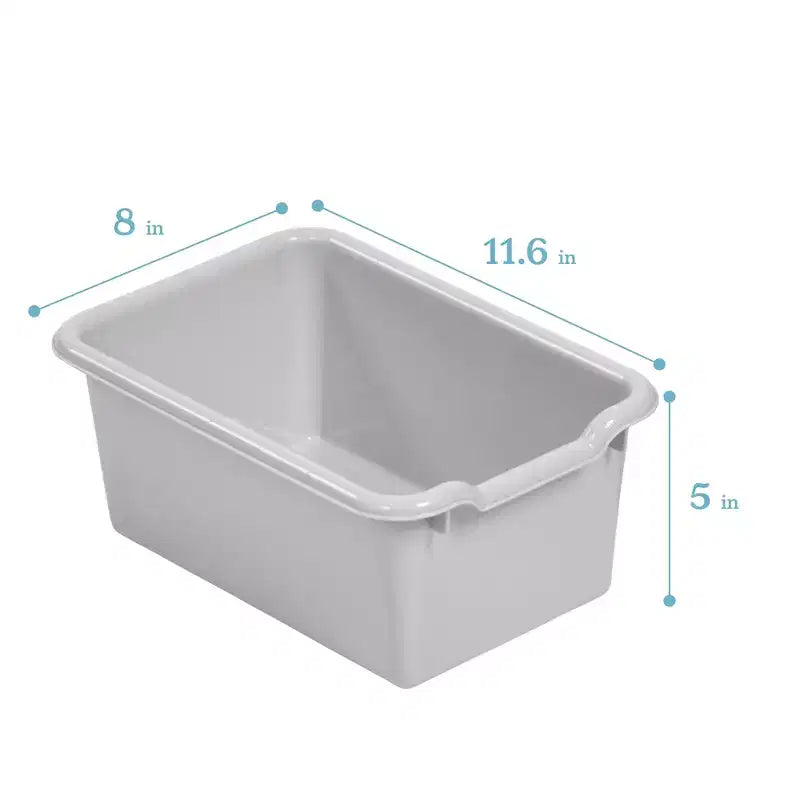 Vestiaire à 5 compartiments pour tout-petits et 5 bacs de rangement avant à écope ECR4Kids Streamline, Rangement à casiers