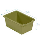 Vestiaire à 5 compartiments pour tout-petits et 5 bacs de rangement avant à écope ECR4Kids Streamline, Rangement à casiers
