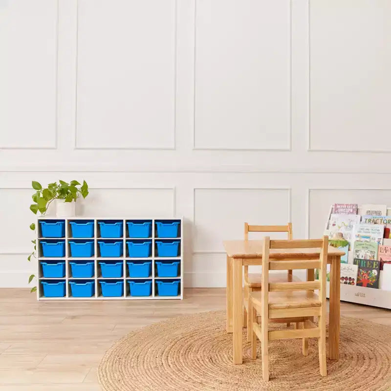 Meuble de rangement ECR4Kids Streamline 20 bacs avec 20 bacs à façade ouverte, 4x5, Meuble pour enfants