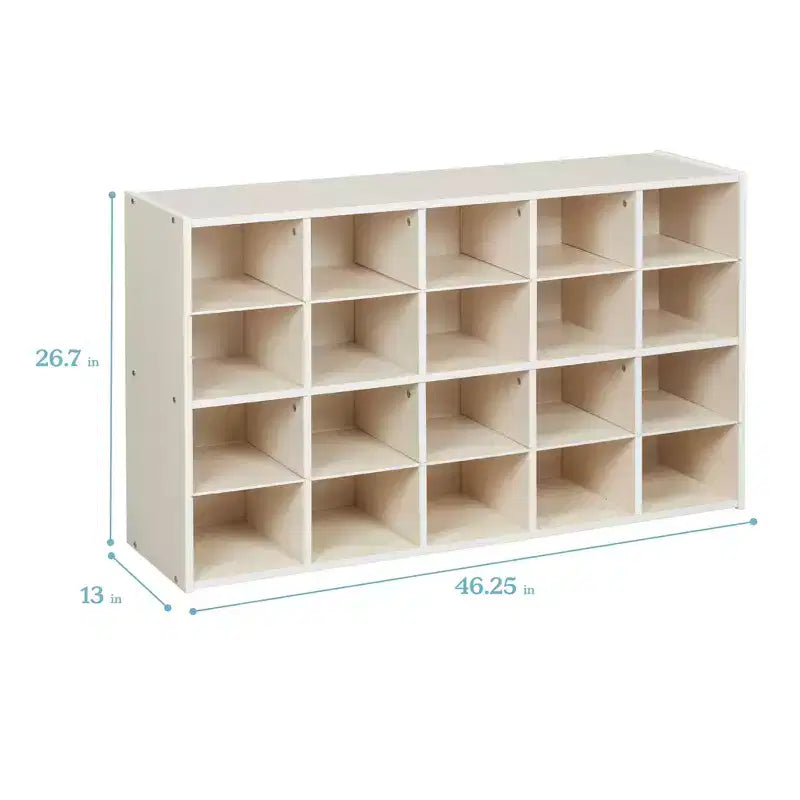 Meuble de rangement ECR4Kids Streamline 20 bacs avec 20 bacs à façade ouverte, 4x5, Meuble pour enfants