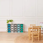 Meuble de rangement ECR4Kids Streamline 20 bacs avec 20 bacs à façade ouverte, 4x5, Meuble pour enfants