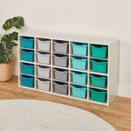 Meuble de rangement ECR4Kids Streamline 20 bacs avec 20 bacs à façade ouverte, 4x5, Meuble pour enfants
