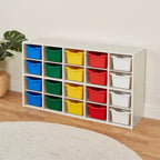 Meuble de rangement ECR4Kids Streamline 20 bacs avec 20 bacs à façade ouverte, 4x5, Meuble pour enfants