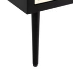 Table de chevet Tessie 2 tiroirs avec incrustation en os - SFV6609 - Os/Noir - Safavieh Couture