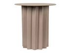 Table d'appoint plissée en métal Storied Home, Beige