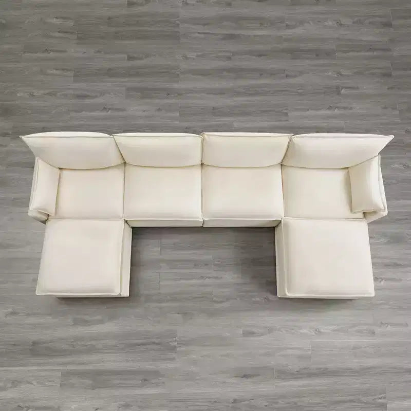 Canapé modulaire surdimensionné Spruce & Spring pour salon, Taupe-3PC