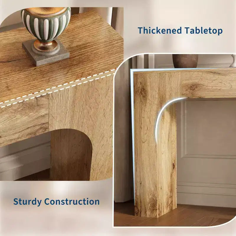 GustoWave Table console de ferme de 47 pouces, longue table d'entrée en bois derrière un canapé, meuble de couloir facile à assembler pour les salons