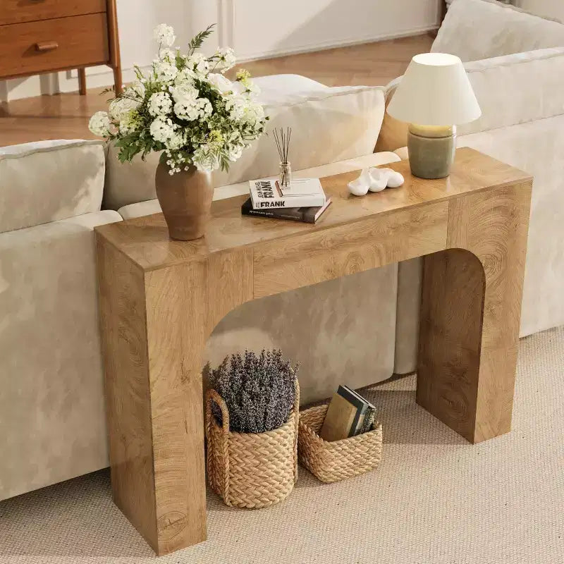 GustoWave Table console de ferme de 47 pouces, longue table d'entrée en bois derrière un canapé, meuble de couloir facile à assembler pour les salons
