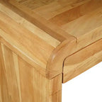 Console Royal Hampton | Plateau de 43 po de large | Bois d'acacia naturel fait à la main | Rangement à deux tiroirs