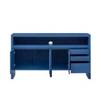 Buffet Luxystar moderne 60 avec étagère ouverte et tiroirs de rangement, bleu marine