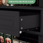 COZONY Armoire de cuisine haute de 183 cm avec tiroir et étagères réglables, buffet de rangement style ferme pour salle à manger ou buanderie