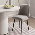 MAYEERTY Dining Chair Black Metal Leg Gray for Dining Room Kitchen