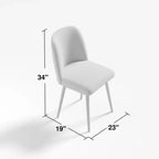 MAYEERTY Chaise de salle à manger pied en métal noir gris pour salle à manger cuisine