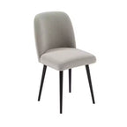 MAYEERTY Chaise de salle à manger pied en métal noir gris pour salle à manger cuisine