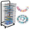Art Drying Rack, Painting Drying Stand - 25 Removable Shelves, Metal Mobile Storage for Classroom, Art Studios, 13.5x17.5x41.5