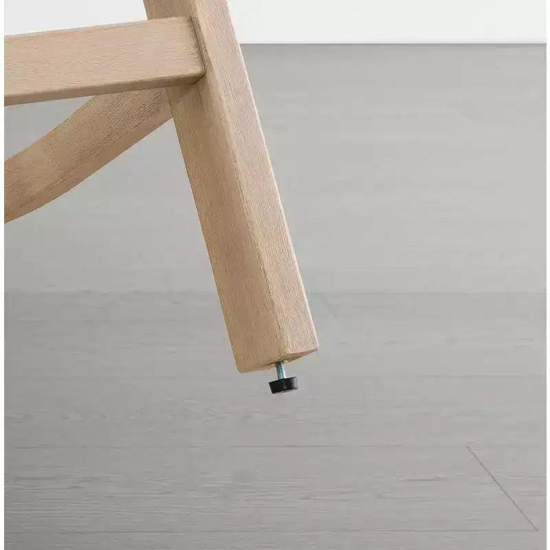 Tabouret de bar de comptoir moderne Spruce&Spring en bois d'acacia rembourré avec dossier en corde tressée à la main pour intérieur et extérieur, lot de 2