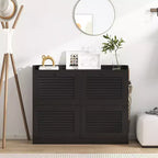 Meuble à chaussures avec tiroirs basculants, Meuble à chaussures étroit avec pieds en bois, Organisateur de chaussures autoportant pour couloir, chambre, salon
