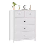 Commode à 5 tiroirs, Organisateur de commode moderne avec tiroirs de rangement, Commodes en bois pour chambre à coucher, entrée, couloir
