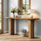 Console en bois massif Lantine, table d'entrée de 160 cm de long, table de canapé rustique pour salon, foyer, couloir, assemblage facile