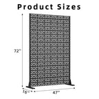 MAYEERTY 72x47 Écran de Panneau d'Intimité Naturel Extérieur Noir, Ensemble de 6 Panneaux Pliants Naturels pour Cour et Jardin