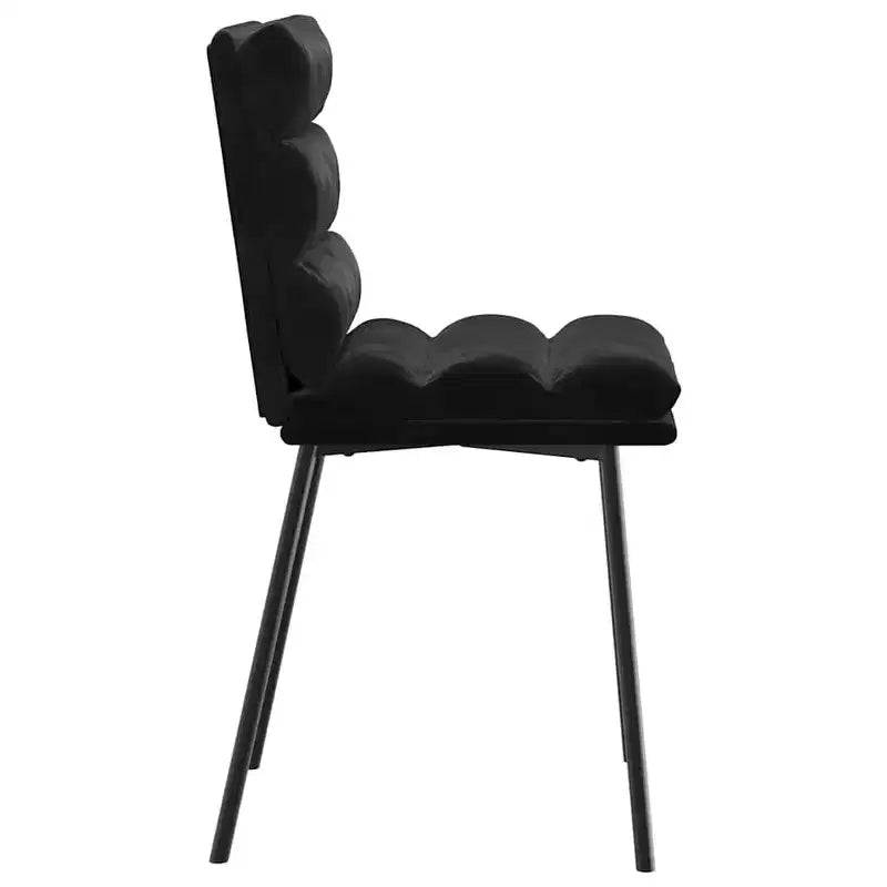 CLIHOME Chaise de salle à manger moderne, classique et élégante avec dossier, coussin doux en velours et pieds en métal (Lot de 2)