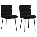 CLIHOME Modern Cassic Elegant Backrest Chair, Soft Velvet Soft Cushion Metal Foot Restaurant Dining Chair(Set of 2)