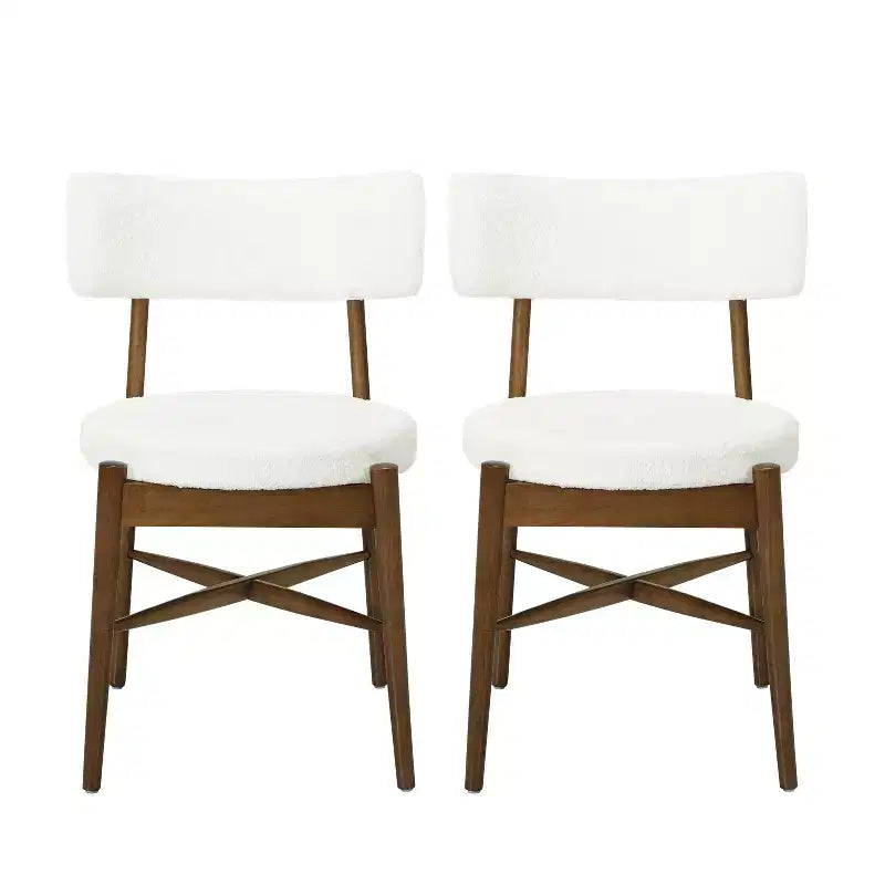 Okak Lot de 2 Chaises de Salle à Manger en Boucle Style Mid-Century, Sans Accoudoirs, Chaises d'Appoint en Bois pour Salle à Manger, Cuisine