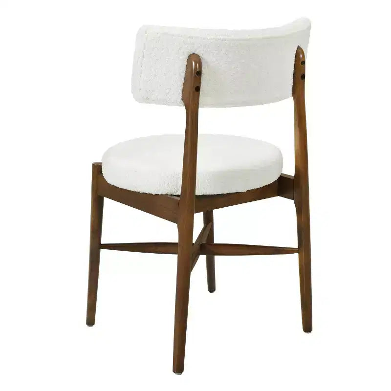 Okak Lot de 2 Chaises de Salle à Manger en Boucle Style Mid-Century, Sans Accoudoirs, Chaises d'Appoint en Bois pour Salle à Manger, Cuisine