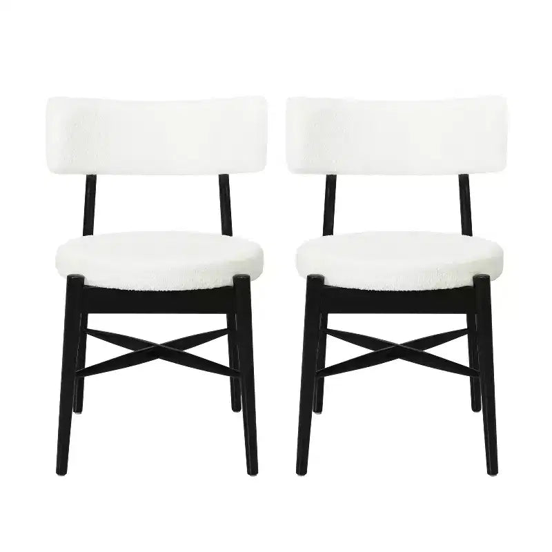 Okak Lot de 2 Chaises de Salle à Manger en Boucle Style Mid-Century, Sans Accoudoirs, Chaises d'Appoint en Bois pour Salle à Manger, Cuisine