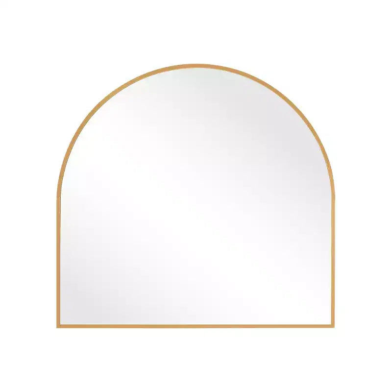 MAYEERTY Miroir suspendu alliage d'aluminium bord fin angle droit arche or