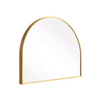 MAYEERTY Miroir suspendu alliage d'aluminium bord fin angle droit arche or