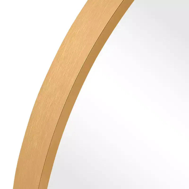 MAYEERTY Miroir suspendu alliage d'aluminium bord fin angle droit arche or