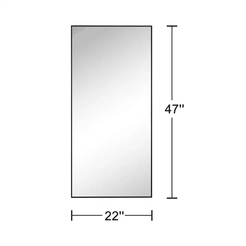 Miroir Suspendu MAYEERTY en Alliage d'Aluminium Bord Fin Rectangle à Angle Droit