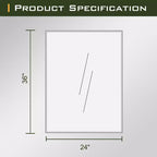 Miroir Suspendu MAYEERTY en Alliage d'Aluminium Bord Fin Rectangle à Angle Droit