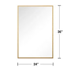 Miroir Suspendu MAYEERTY en Alliage d'Aluminium Bord Fin Rectangle à Angle Droit