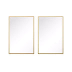 Miroir Suspendu MAYEERTY en Alliage d'Aluminium Bord Fin Rectangle à Angle Droit