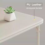 Table de cartes pliante Acekool 33,6 pouces avec coussin doux en PU, table métallique carrée portable pour salon, bureau, chambre à coucher - Design pliable et compact