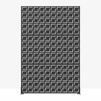 MAYEERTY 72 pouces Séparateur de pièce Rectangle Écran d'intimité Cadre galvanisé Écran d'intimité Noir