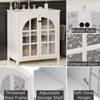 Meuble-lavabo de salle de bain Bestier 31 pouces style ferme avec évier en céramique et armoire de salle de bain rustique vintage
