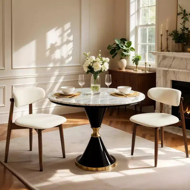 Subrtex Upholstered Solid Wood Dining Chair Modern Fabric Kitchen Side Chairs