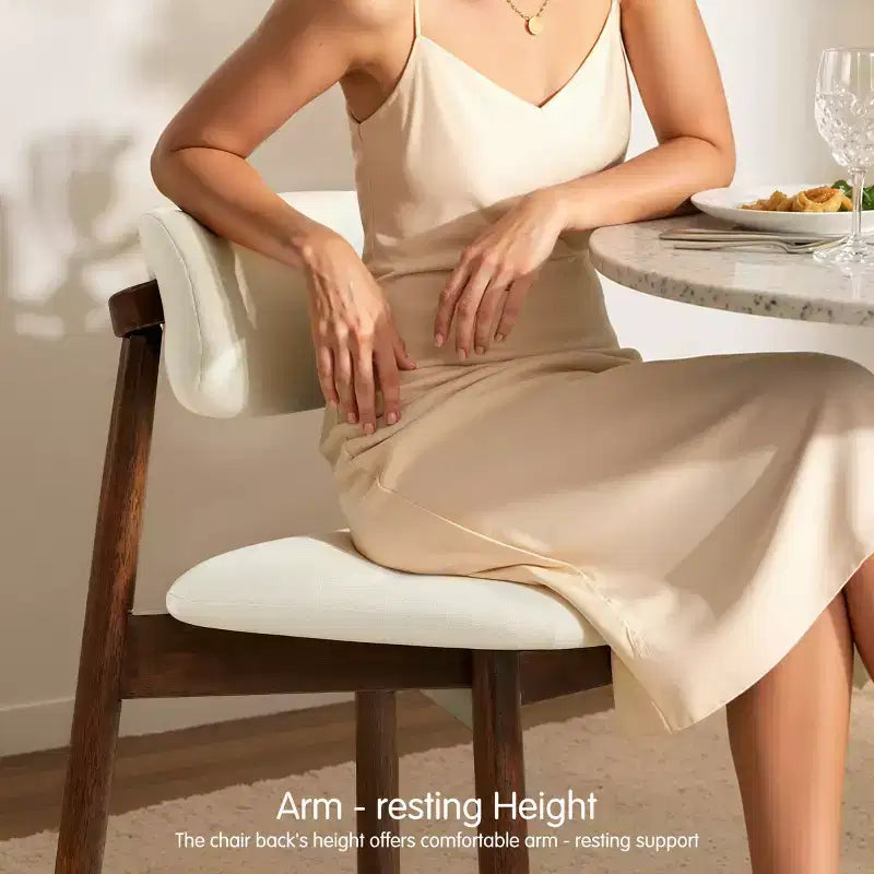Subrtex Chaise de salle à manger en bois massif tapissée Chaise de cuisine moderne en tissu