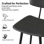 Tabourets de bar Dyonery hauteur comptoir, tabourets de bar en similicuir de 65 cm avec dossier, revêtement imperméable, cadre en métal robuste pour îlot de cuisine, gris rustique